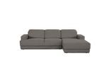 Mid.you , Anthrazit , Textil , Ottomane rechts, Eckteil, L-Form , 293x204 cm , Made in EU ,