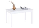Möbelix , Weiß , Holzwerkstoff , rechteckig , 120-160x76x80 cm , ausziehbar ,