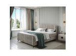 Livetastic , Braun , Holz, Textil, Holzwerkstoff , H3 , 180x200 cm , Bettkasten, gepolstertes Kopfteil, Stoffauswahl, Topper durchgehend, in verschiedenen Größen erhältlich ,