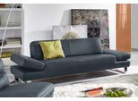 2-Sitzer W.SCHILLIG "taboo Designsofa mit hohem Sitzkomfort, Breite 202cm, Sitztiefe 59cm", blau (blau z69), B:202cm H:76cm T:91cm, Flachgewebe S22 (100% Polyester);Stoff S37 (100% Polyester): Luxus-Microfaser in Lederoptik;Longlife Xtra-Leder Z59: Glattleder mit modischer Prägung. Hautstärke 0, 9 - 1, 1 mm;Longlife Xtra-Leder Z69: Das feinnarbige, gedeckte Softleder Z69 besticht durch seine außer
