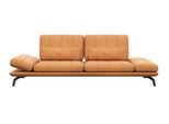 3-Sitzer FLEXLUX "Tropea Funktionssofa, Designsofa, Relaxfunktion, TV-Couch", braun (cognac), B:252cm H:90cm T:145cm, Sofas, 3-Sitzer, mit Armteilverstellung sowie Sitztiefenverstellung, Breite 252 cm