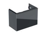 Geberit Acanto Waschtischunterschrank 500615161 Compact,74x53,5x41,6cm,Glas schwarz - schwarz matt