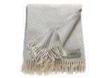 Schöner Wohnen Plaid Tebas, Hellgrau, Beige, Textil, Graphik, 140x200 cm, Fransen, Wohntextilien, Decken, Plaids