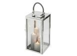 Fink Windlicht, Silber, Metall, Glas, rechteckig, 30x58x30 cm, Dekoration, Windlichter & Laternen, Windlichter