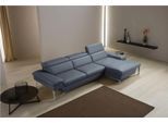 Ecksofa EGOITALIANO "Princess, elegantes Designsofa mit erstklassigem Sitzkomfort, L-Form", grau (smoke), B:282cm H:95cm T:168cm, Leder »BULL« (echtes Rindsleder). Geschliffenes, pigmentiertes und behandeltes Rindsleder mit einer Dicke von 1, 3-1, 5 mm. Dieses Leder zeigt eine ziemlich weiche Hand mit einem halb undurchsichtigen Aussehen. Es handelt sich um ein geschütztes Leder. Eine leichte Deck