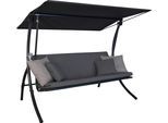 Hollywoodschaukel "Motion Smart stone", grau, B:210cm H:160cm T:145cm, Obermaterial: 100% Polyester, ANGERER FREIZEITMÖBEL, Hollywoodschaukeln, Hollywoodschaukel