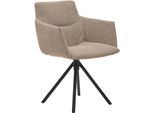 Polsterstuhl MUSTERRING "JustB SP500", beige (sesame), 1 Stk., Flachgewebe, drehbar, Stühle, Polsterstuhl, mit Armlehne, wahlweise mit Drehfunktion, Stativgestell in schwarz