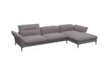 Ecksofa FLEXLUX "Salino, Funktionssofa mit Recamiere, Relaxsofa, Ecksofa", braun (latte), B:340cm H:88cm T:182cm, 100% Polyester, Sofas, Ecksofa, Sofa mit Arm- und Kopfteil-Verstellungen, Kaltschaum & Stahl-Wellen