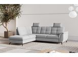 Ecksofa SIT & MORE "Zora", grau, B:244cm H:92cm T:212cm, 100% Polyester, Sofas, Ecksofa, wahlweise mit Schlaffunktion und Bettkasten
