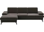 Ecksofa SIT & MORE "Morris L-Form, inkl. Sitztiefenverstellung", grau (fango), B:275cm H:82cm T:171cm, 100% Polyester, Sofas, Ecksofa, wahlweise mit Armteilverstellung, Schlaffunktion & Bettkasten