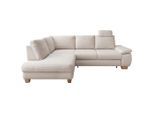 Livetastic , Beige , Textil , 261x206 cm , Liegefunktion, Rücken echt, Armteil rechts ,