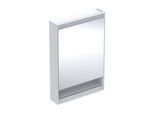 Geberit One Spiegelschrank 505830002 60x90x15cm, mit Nische, 1 Tür, Anschlag links, weiß/Aluminium pulverbeschichtet