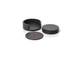 Joop! Glasuntersetzerset Cornfloweraccessoires, Anthrazit, Schwarz, Kunststoff, rund, 11.5x4.5x11.5 cm, Handmade in Thailand, Wohntextilien, Tischwäsche, Untersetzer