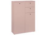 Mid.you Midischrank , Rosa , Kunststoff , 3 Fächer , 2 Schublade(n) Schubladen , 80x110x30 cm , Made in EU , stehend , Badezimmer, Badmöbelsets & -serien, Badmöbelserien