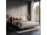 Livetastic , Rostfarben , Holz, Textil, Holzwerkstoff , 180x200 cm , Bettkasten, Lattenrost, gepolstertes Kopfteil, Stoffauswahl, in verschiedenen Größen erhältlich, sichtbare Massivholzteile,verstellbar, alternative Größen erhältlich ,