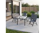 Gardenson , Graphitfarben, Grau , Metall, Glas, Textil , Uni , rechteckig ,
