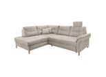 Livetastic , Beige , Textil , Buche , Füllung: Schaumstoff , Ottomane links, L-Form , 264x206 cm , Liegefunktion, seitenverkehrt erhältlich, Schlafen auf Sitzhöhe, Rücken echt, Armteil rechts ,