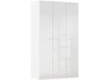 Kleiderschrank OTTO HOME "Mehrzweckschrank Aktenschrank Möbel Mietswohnung Schlafzimmer OTELI", weiß (alpinweiß, hochglanz weiß), B:136cm H:229cm T:54cm, Holzwerkstoff, Schränke, Kleiderschrank, mit zusätzlichen Einlegeböden, optional mit Spiegel MADE IN GERMANY