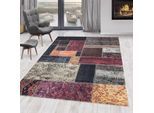 Muratap Fiesta wasbaar vloerkleed laagpolig patchwork design - woonkamer