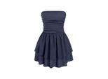 Strapless Textured Ruffle Minijurk