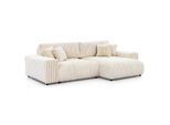 S-Style Ecksofa, Beige, Textil, Echtholz, Teilmassiv,Buche, Birke, 4-Sitzer, Füllung: Polyetherschaumkern,Silikon,Polyetherschaumkern, Eckteil, L-Form, Ottomane rechts, 255x168 cm, Blauer Engel, FSC Mix, Oeko-Tex®, Wohnzimmer, Sofas & Couches, Wohnlandschaften, Ecksofas