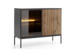 Graingold Kommode, Eiche Wotan, Metall, 4 Fächer, Rechteckig,Rechteckig, 104x85x39 cm, Wohnzimmer, Kommoden & Sideboards, Kommoden