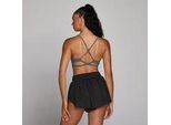 MP Damen Tempo Adjustable Strappy Back Sports Bra – Dunkelgrau - S