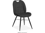 Esszimmerstuhl OMG DESIGN "Shelton", schwarz (anthrazit, schwarz, anthrazit), B:52,5cm H:91,5cm T:65cm, Polyester, Stühle, Esszimmerstuhl, Esszimmerstuhl, pflegeleichter Bezug, mit Handgriff
