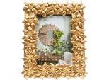 Bilderrahmen KARE DESIGN "Flower 13x18cm", gold, B:20,5cm H:25,5cm T:2,8cm, Polyester, Polyresin, Bilderrahmen, Bilderrahmen