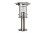 Sockelleuchte BRILLIANT "YORK", silber (edelstahlfarben), H:40cm, Leuchten, Sockelleuchte, 40cm Höhe, E27 max. 40W, LED geeignet, aus rostfreiem Edelstahl