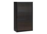 [en.casa] Wandschrank, Schwarz, Metall, Glas, 2 Fächer, Rechteckig, 35x60x15 cm, Badezimmer, Badezimmerschränke, Hängeschränke
