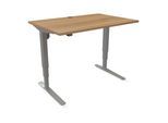 STIER Elektrisch höhenverstellbarer Schreibtisch 501-43 120 x 80cm Nussbaum mel. 65-125cm (907764)