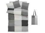 Bettwäsche OTTO HOME "Tirrell", grau, B/L: 135cm x 200cm, 1 Stk., 1 Stk., Linon, B/L: 40cm x 80cm, 3, Linon, Obermaterial: 100% Baumwolle, Bettwäsche, Bettwäsche, Bettwäsche ab Gr. 135x200 cm, 100% Baumwolle, Marke H.I.S by OTTO home