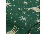 Jacquard "Weihnachtliche Hirsche", grün/gold
