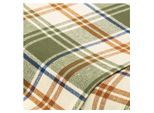 Baumwoll-Flanell "Karo", grün/orange