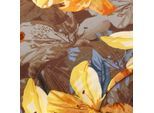 Viskose-Blusenstoff/Javanaise "Glitzer Blumen", braun