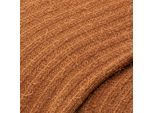 Strickstoff mit Fransen, moccabraun