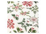 Baumwoll-Canvas Winter-Ornamente "Doreen", weiß-color