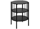 Xora Beistelltisch, Schwarz, Metall, Holzwerkstoff, rund, Rundrohr, 43.8x60x43.8 cm, einfacher Aufbau, Wohnzimmer, Wohnzimmertische, Beistelltische, Beistelltische Metall