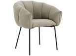 Carryhome Armlehnstuhl, Schwarz, Taupe, Metall, Textil, Rundrohr, 66x78x72 cm, Stoffauswahl, Esszimmer, Stühle, Esszimmerstühle, Armlehnenstühle