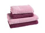 Vossen Frottierset Batoni Set, Rosa, Textil, 4-teilig, Uni, ISO 9001, Fkt, Made in Austria, Oeko-Tex® Standard 100, hochwertige Qualität, Badtextilien, Handtuch-Sets