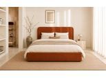 Polsterbett "ELIRA mit/ohne Bettkasten, mit/ohne Matratze, Breite 120/140/160/180cm", terra, B:192cm H:102,5cm L:219cm, 100% Polyester, LEGER HOME BY LENA GERCKE, Betten, Polsterbett, Bonnell-/Taschenfederkernmatratze (H2, H3, H4), mit/ohne Lattenrost