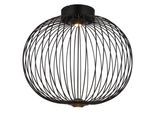 GLOBO LIGHTING Deckenleuchte "GALWAY", schwarz (schwarz matt), Ø 50cm H: 45cm, 1 Stk., Leuchten, Deckenlampe Metallstäbe 3000K DM 50cm 3 Stufen, Deckenleuchte
