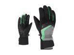 Skihandschuhe ZIENER "GABINO-Z", Herren, Gr. 7.5, grün (schwarz melange.pale grün), Polyester, Handschuhe Skihandschuhe, wasserabweisend, windabweisend, atmungsaktiv
