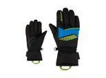 Skihandschuhe ZIENER "LAVIVI-Z AQUASHIELD JUNIOR", Damen, Gr. 4, schwarz, Polyester, Handschuhe Skihandschuhe, warm, wasserdicht, winddicht, atmungsaktiv