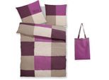 Bettwäsche OTTO HOME "Tirrell", lila (beere), B/L: 135cm x 200cm, 1 Stk., 1 Stk., Linon, B/L: 80cm x 80cm, 3, Linon, Obermaterial: 100% Baumwolle, Bettwäsche, Bettwäsche, Bettwäsche ab Gr. 135x200 cm, 100% Baumwolle, Marke H.I.S by OTTO home