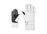 Skihandschuhe ZIENER "KISAR-Z AQUASHIELD DAMEN", Damen, Gr. 6, weiß, Polyester, Handschuhe Skihandschuhe, wasserdicht, winddicht, atmungsaktiv, warm, weiches Fleece-Futter