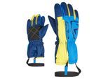 Skihandschuhe ZIENER "LEO-Z Kinder", Kinder, Gr. 4,5, persian blau, Polyester, Handschuhe Skihandschuhe, wasserabweisend, windabweisend, atmungsaktiv, langer Reißverschluss