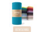 Spannbettlaken OTTO HOME "BLACKBERRY in PREMIUM und BASIC Qualität, 100% Baumwolle", blau (türkis), B:180cm L:200cm, Jersey (110 g/m²), Obermaterial: 100% Baumwolle, Bettlaken, Spannbettlaken, für hohe Matratzen bis 28 cm, Bettlaken, Spannbetttuch, Boxspring