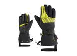Skihandschuhe ZIENER "GHALION-Z AQUASHIELD", Herren, Gr. 7.5, schwarz.electric grass, Kunstfaser, Handschuhe Skihandschuhe, wasserdicht, winddicht, atmungsaktiv, warmes Futter, lange Stulpe